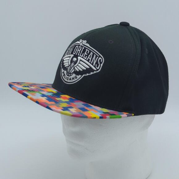 New Orleans Pelicans Hat Cap Snap Back Mitchell & Ness NBA Basketball Retro Mens - Picture 6 of 11